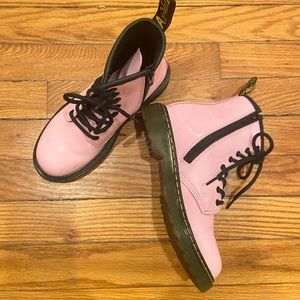 Girls Pink Patent Dr Martens.